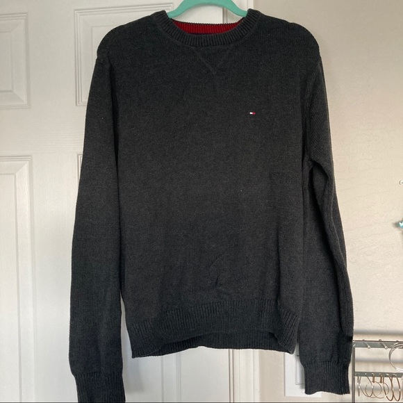 Dark Grey Tommy Hilfiger Crewneck Sweater - Picture 2 of 4